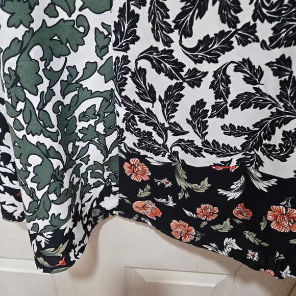 Zara Basic Floral Patchwork A-Line Mini Dress Women’s Small Boho Style - Picture 7 of 13